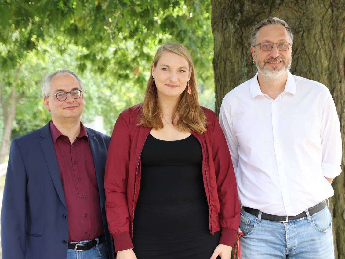 Stefan Wollenberg, Isabelle Vandre und Jörg Schindler. 
