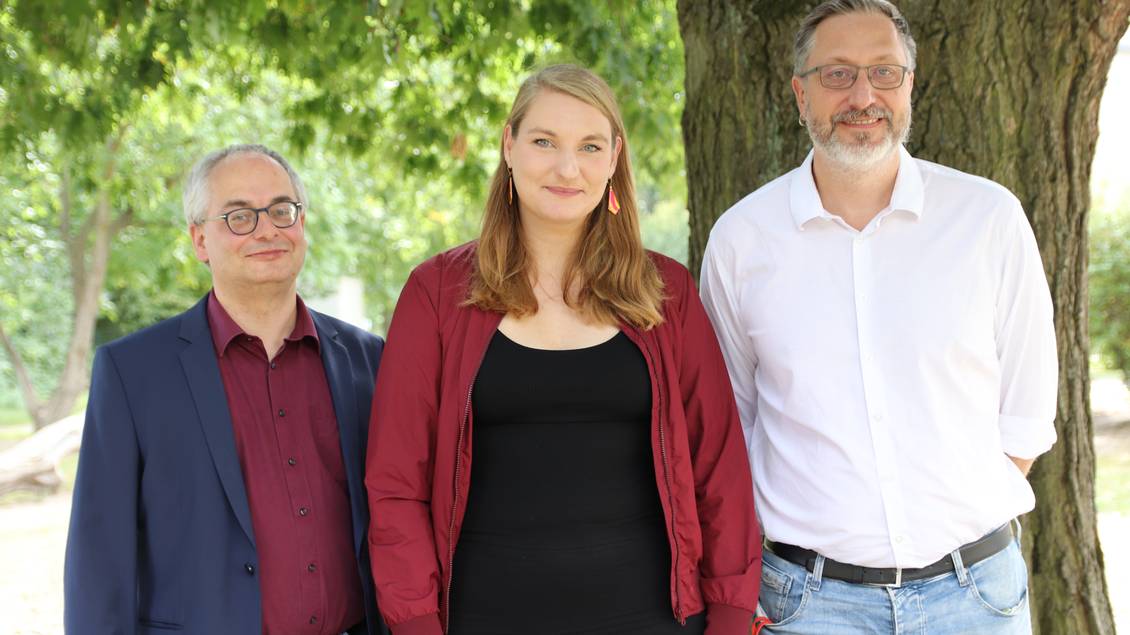Stefan Wollenberg, Isabelle Vandre und Jörg Schindler. 